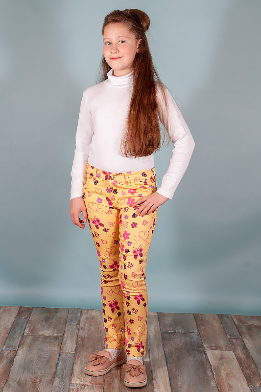 Джинси "Серце" для дівчаток 175-11559