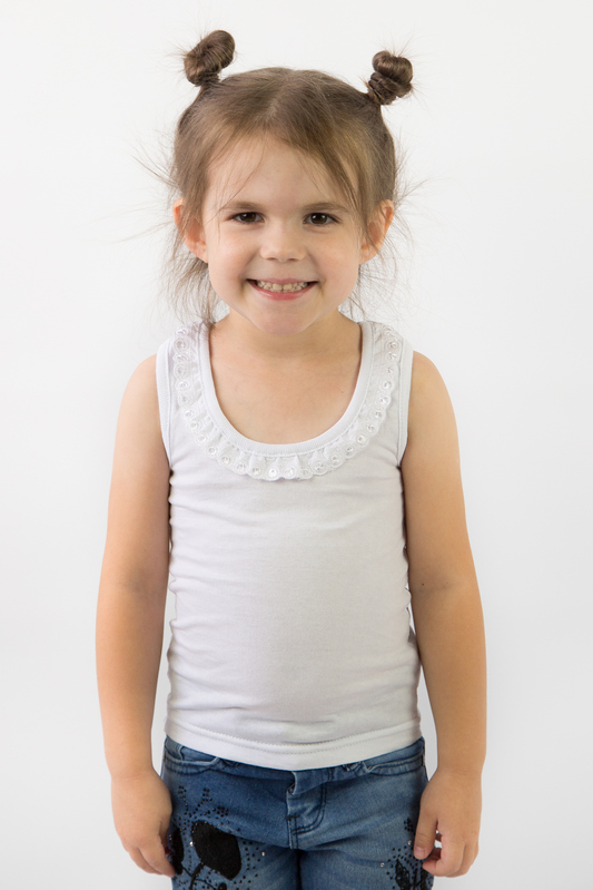 Майка з мереживом для дівчаток 2004