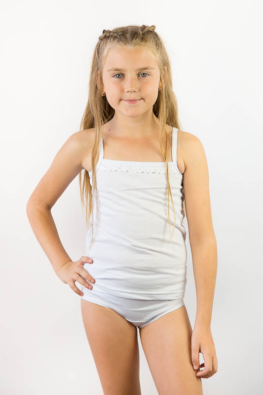 Топ з мереживом + труси для дівчинки 2204