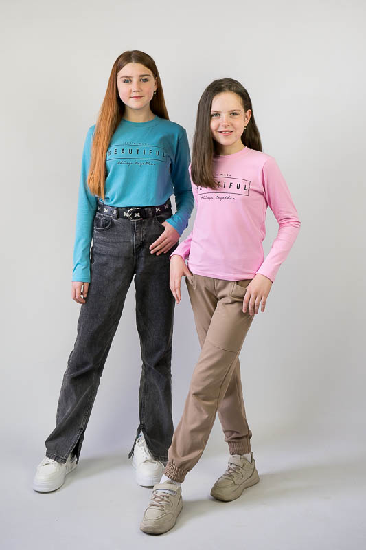 Лонгслів підлітковий для дівчаток 300-886Д-1