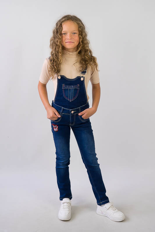 Комбінезон джинсовий для дівчаток 503-293
