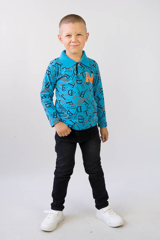 Лонгслів-поло для хлопчиків 503-305